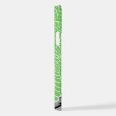 アジアドラゴン – ライムグリーンon blackフローラ iPhoneケース (右側面)