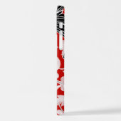 アジアドラゴン – 黒オンレッド iPhoneケース (左側面)