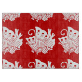 アジアバタフライ日本のカモンデザイン カッティングボード (正面)