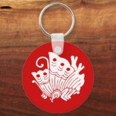 アジアバタフライ日本のカモンデザイン キーホルダー (正面)