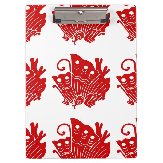 アジアバタフライ日本のカモンデザイン クリップボード (正面)