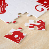 アジアバタフライ日本のカモンデザイン ジグソーパズル (側面)