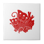 アジアバタフライ日本のカモンデザイン タイル (正面)