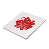 アジアバタフライ日本のカモンデザイン タイル (側面)