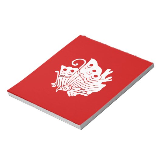 アジアバタフライ日本のカモンデザイン ノートパッド (回転)