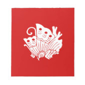 アジアバタフライ日本のカモンデザイン ノートパッド (正面)