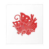 アジアバタフライ日本のカモンデザイン ノートパッド (正面)