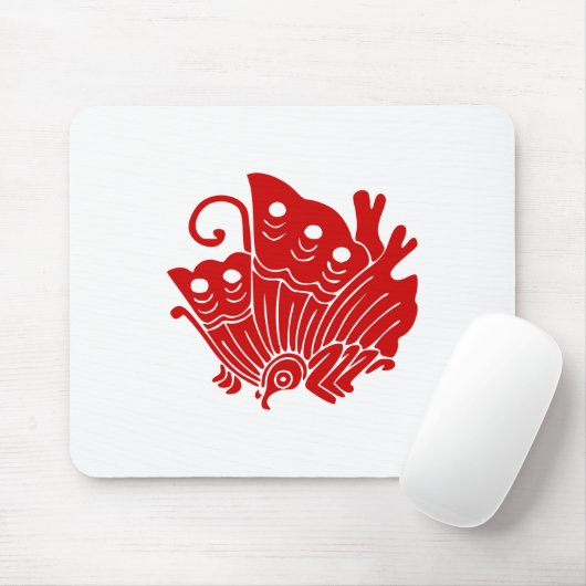 アジアバタフライ日本のカモンデザイン マウスパッド (マウス)