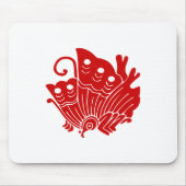 アジアバタフライ日本のカモンデザイン マウスパッド (正面)