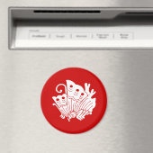 アジアバタフライ日本のカモンデザイン マグネット (インサイチュ (食洗機))