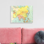 アジアパノラママップアジア10 キャンバスプリント (インサイチュ (リビング))