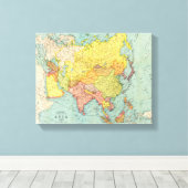 アジアパノラママップアジア10 キャンバスプリント (インサイチュ (ウッドフロア))