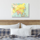 アジアパノラママップアジア10 キャンバスプリント (インサイチュ (寝室))