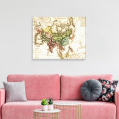アジアパノラママップアジア12 キャンバスプリント (インサイチュ (リビング))