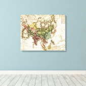 アジアパノラママップアジア12 キャンバスプリント (インサイチュ (ウッドフロア))