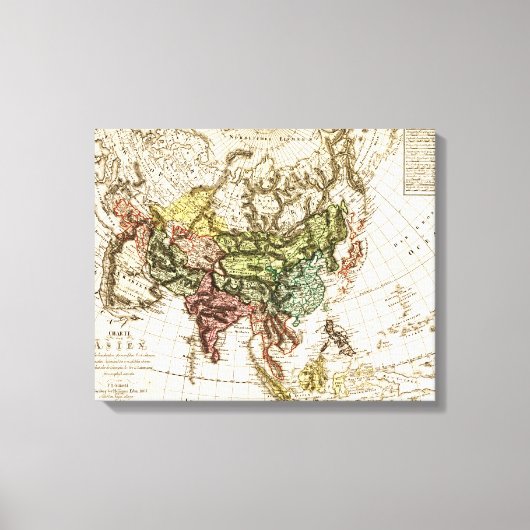アジアパノラママップアジア12 キャンバスプリント (正面)