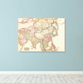 アジアパノラママップアジア2 キャンバスプリント (インサイチュ (ウッドフロア))