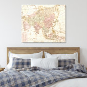 アジアパノラママップアジア3 キャンバスプリント (インサイチュ (寝室))