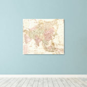 アジアパノラママップアジア3 キャンバスプリント (インサイチュ (ウッドフロア))