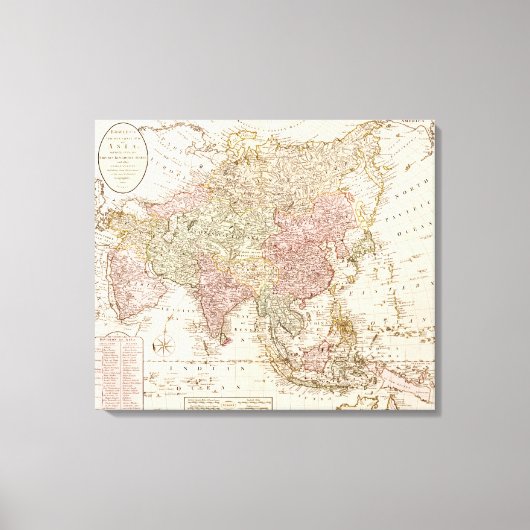 アジアパノラママップアジア3 キャンバスプリント (正面)