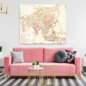 アジアパノラママップアジア3 キャンバスプリント (インサイチュ (リビング))
