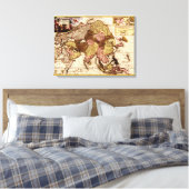 アジアパノラママップアジア4 キャンバスプリント (インサイチュ (寝室))