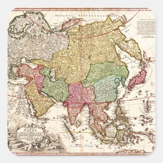 アジアパノラママップアジア6 スクエアシール (正面)