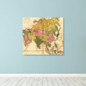 アジアパノラママップアジア7 キャンバスプリント (インサイチュ (ウッドフロア))