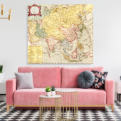 アジアパノラママップアジア9 キャンバスプリント (インサイチュ (リビング))