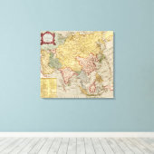 アジアパノラママップアジア9 キャンバスプリント (インサイチュ (ウッドフロア))