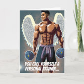 アジアパーソナルトレーナーまたはコーチジム誕生日 カード (正面)