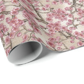 アジアピンクさくらんぼの花 ラッピングペーパー (ロールコーナー)
