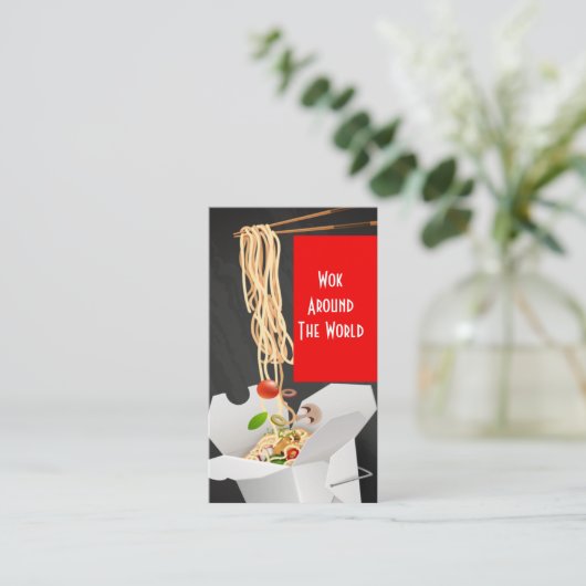 アジアファストフードレストランビジネスカード 名刺 (スタンド正面)