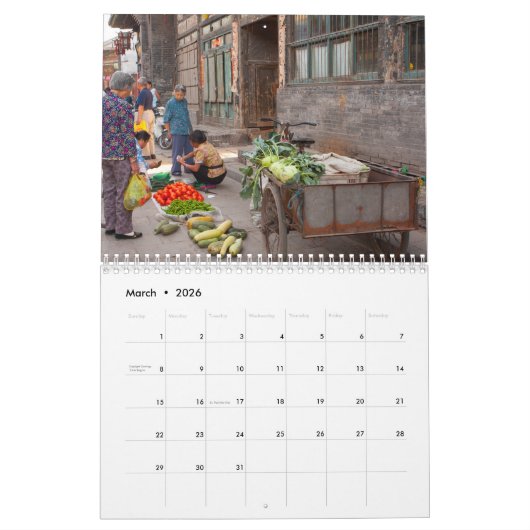 アジアファーマーズマーケットカレンダー カレンダー (3月 2026)