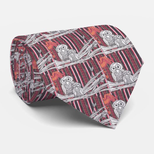 アジアフクロウのタイ ネクタイ (ロール)