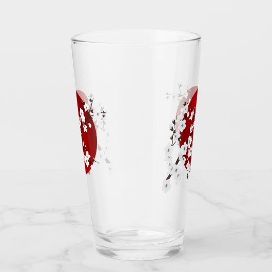 アジアフローラホワイトさくらんぼブロッサムレッド タンブラーグラス (右)