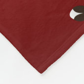 アジアフローラホワイトさくらんぼブロッサムレッド フリースブランケット (角)