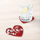 アジアフローラホワイトさくらんぼブロッサムレッド ペーパーコースター (インサイチュ)