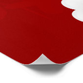 アジアフローラホワイトさくらんぼブロッサムレッド ポスター (角)