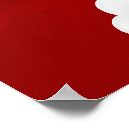 アジアフローラホワイトさくらんぼブロッサムレッド ポスター (角)