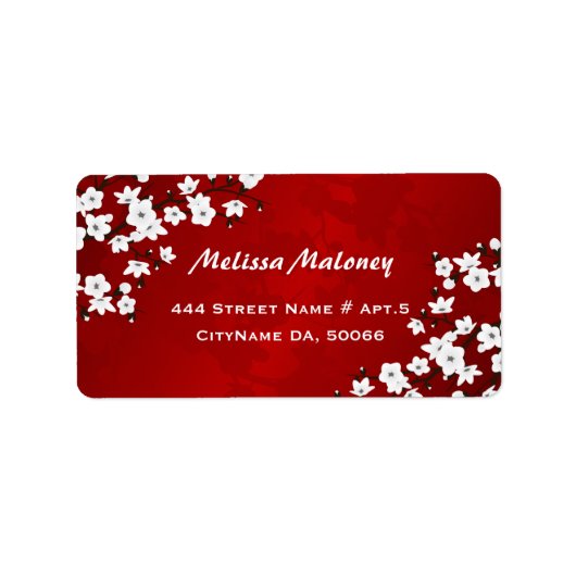 アジアフローラホワイトさくらんぼブロッサムレッド ラベル (正面)