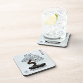 アジアフローラ盆栽の木のグラフィックデザイン コースター (右側)