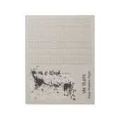 アジアブラッシュコーヒーアート漢字練習紙2 ノートパッド (回転)