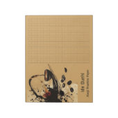 アジアブラッシュコーヒーアート漢字練習紙3 ノートパッド (回転)
