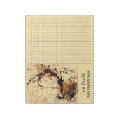 アジアブラッシュコーヒーアート漢字練習紙5 ノートパッド (回転)