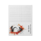 アジアブラッシュコーヒーアート漢字練習紙8 ノートパッド (回転)