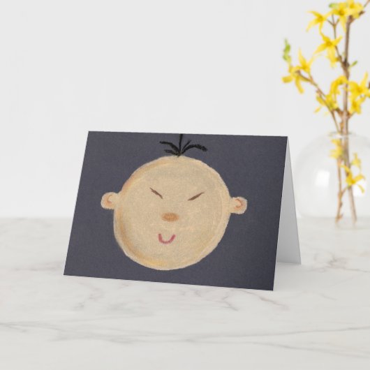 アジアベビー カード (黄色い花)