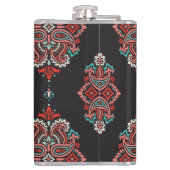 アジアペイズリー要素、ボーホヴィンテージパターン。 フラスク (裏面)