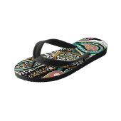 アジアペイズリー:シモダンームレスデザイン。 キッズビーチサンダル (アングル)