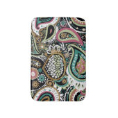 アジアペイズリー：シモダンームレスデザイン。 バスマット (正面縦)